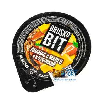Бестабачная смесь для кальяна Brusko Bit Ананас с Манго и Клубникой (Бруско Бит) 20г - фото 1