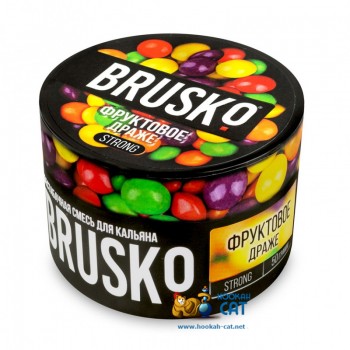 Бестабачная смесь для кальяна Brusko Strong Фруктовое Драже (Бруско Стронг) 50г - фото 1