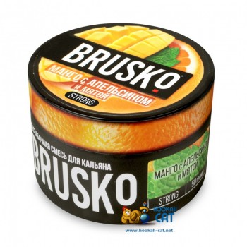 Бестабачная смесь для кальяна Brusko Strong Манго с Апельсином и Мятой (Бруско Стронг) 50г - фото 1 Бестабачная смесь для кальяна Brusko Strong Манго с Апельсином и Мятой (Бруско Стронг) 50г - фото 1