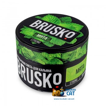 Бестабачная смесь для кальяна Brusko Strong Мята (Бруско Стронг) 50г - фото 1