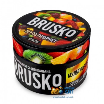 Бестабачная смесь для кальяна Brusko Strong Мультифрукт (Бруско Стронг) 50г - фото 1
