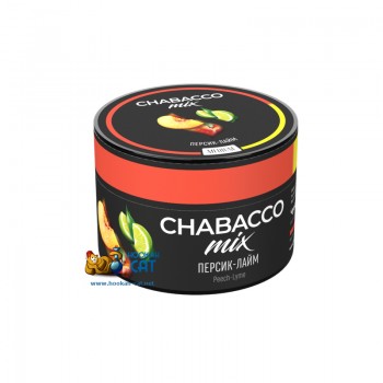 Бестабачная смесь для кальяна Chabacco Mix Peach Lime (Чайная смесь Чабакко Микс Персик Лайм) 50г - фото 1