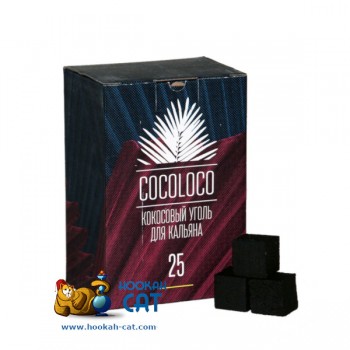 Натуральный кокосовый уголь для кальяна Cocoloco (Коколоко) 72 шт. (25мм, 1кг) - фото 1