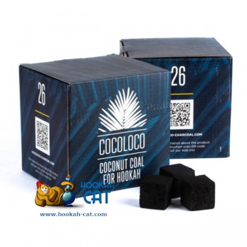 Купить натуральный кокосовый уголь для кальяна Cocoloco (Коколоко) 64 шт. (26мм, 1кг) - фото 1