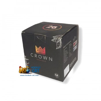 Уголь для кальяна Crown (Краун) 64 шт. (26мм, 1кг) - фото 1