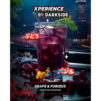 Табак для кальяна Dark Side Xperience Grape&Furious (Дарк Сайд Экспириенс) 120г Акцизный - фото 1