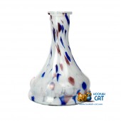 Колба для кальяна Hype Bell White Blue Mg Crumb (Бело Синяя Марганцевая Крошка)