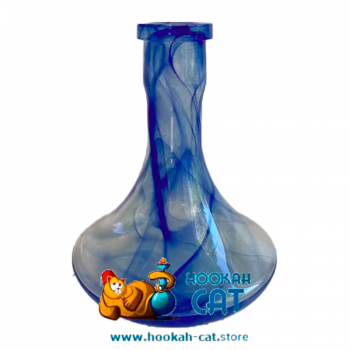 Колба для кальяна Vessel Glass Синий Алебастр купить в Москве быстро и недорого - фото 1