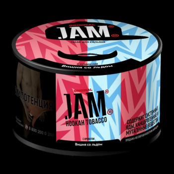Табак для кальяна Jam (Джем) с ароматом Вишня со льдом (Cherry Ice) 30г - фото 1