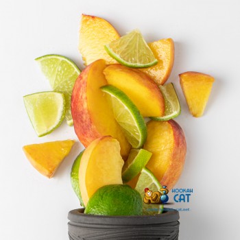 Табак для кальяна Jibiar Lime Peach (Джибиар Лайм Персик) Акцизный 50г - фото 1