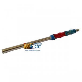 Мундштук для кальяна MoreThanHookah Handle Acryl Stab (Акрил Стабилизированное Дерево) Красно-Синий - фото 1