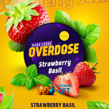 Заказать кальянный табак Overdose Strawberry Basil (Клубника Базилик) 25г онлайн с доставкой всей России - фото 1