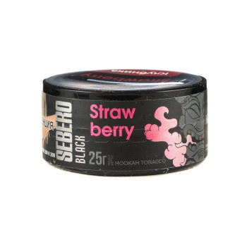 Табак для кальяна Sebero Black Strawberry (Себеро Блэк с ароматом Клубника) 25г - фото 1