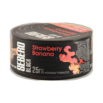 Табак для кальяна Sebero Black Strawberry Banana (Себеро Блэк с ароматом Клубника Банан) 25г - фото 1 Табак для кальяна Sebero Black Strawberry Banana (Себеро Блэк с ароматом Клубника Банан) 25г - фото 1