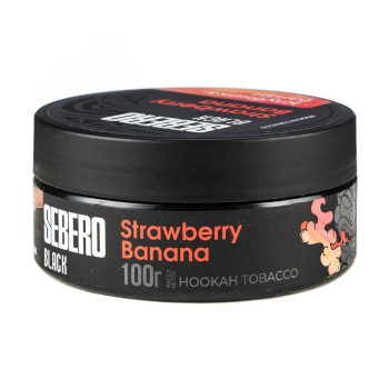 Табак для кальяна Sebero Black Strawberry Banana (Себеро Блэк с ароматом Клубника Банан) 100г - фото 1 Табак для кальяна Sebero Black Strawberry Banana (Себеро Блэк с ароматом Клубника Банан) 100г - фото 1