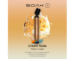 Одноразовая электронная сигарета Soak S Cream Soda (Крем Сода) Одноразовая электронная сигарета Soak S Cream Soda (Крем Сода)